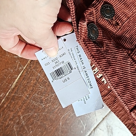 NWT AE sz 6 brown corduroy skirt. Super hi-rise a-line - Picture 4 of 8